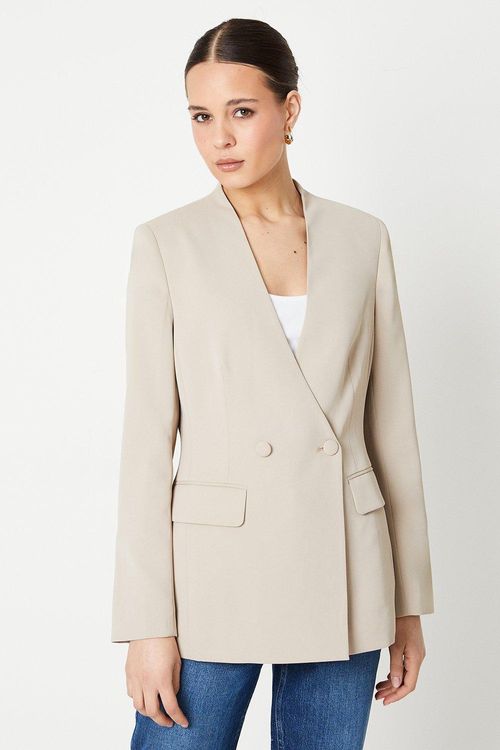 Womens Clean Collarless Blazer