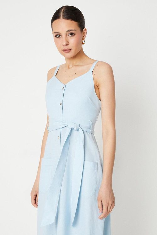 Womens Button Down Midi Dress