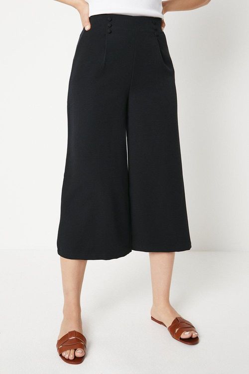 Womens Button Front Culotte...