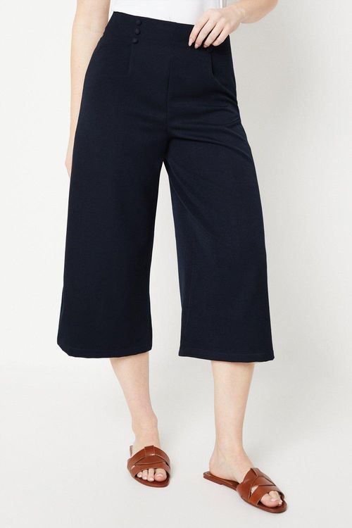 Womens Button Front Culotte...