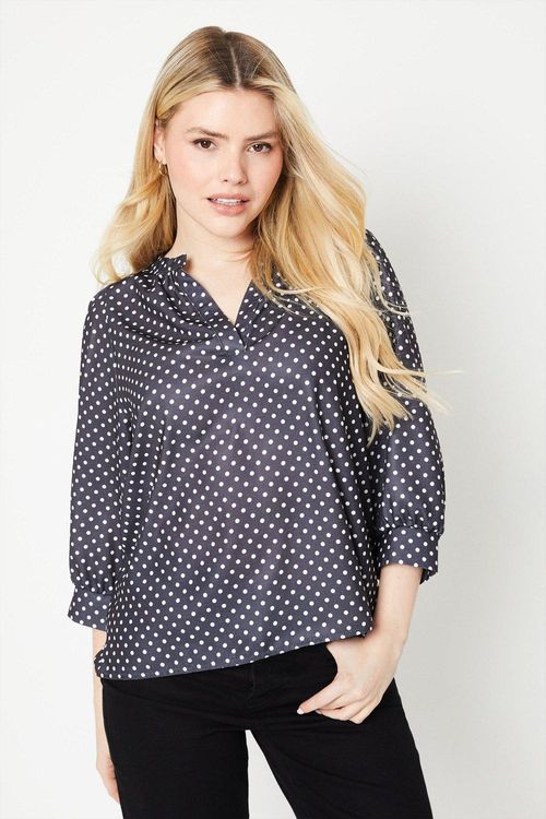 Womens Printed Overhead Blouse