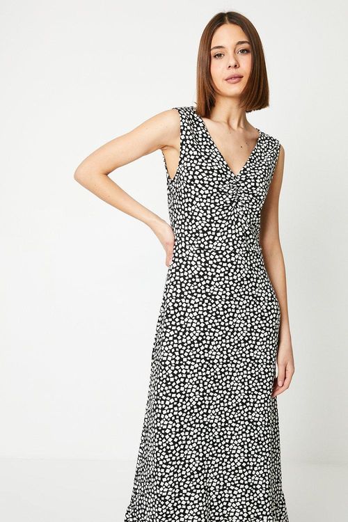 Womens Abstract Mono Ruched...