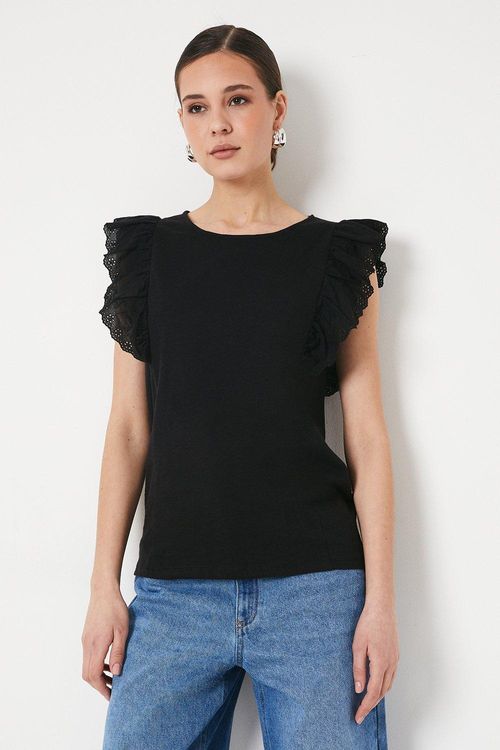 Womens Woven Frill Detail...