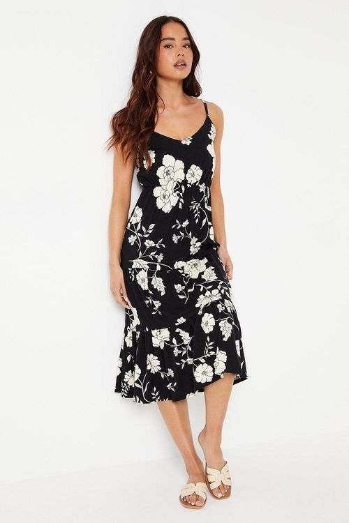 Womens Petite Floral Tiered...