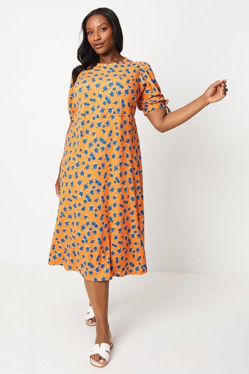 Womens Curve Orange Floral...