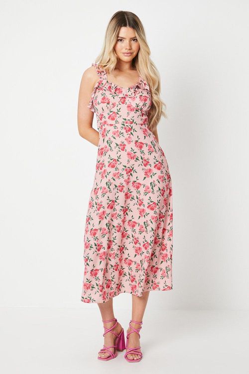 Womens Pink Floral Strappy...