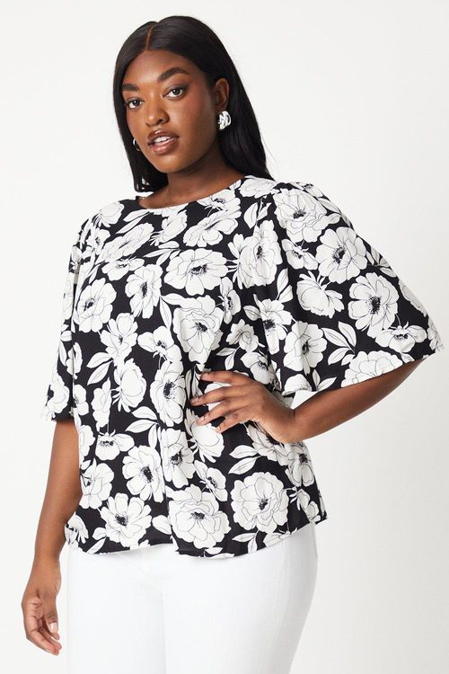 Womens Curve Black Floral...