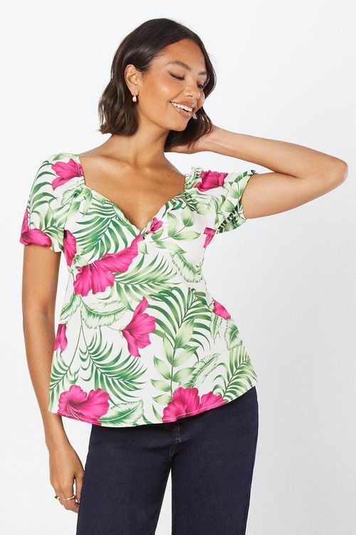 Womens Tropical Knot Front...