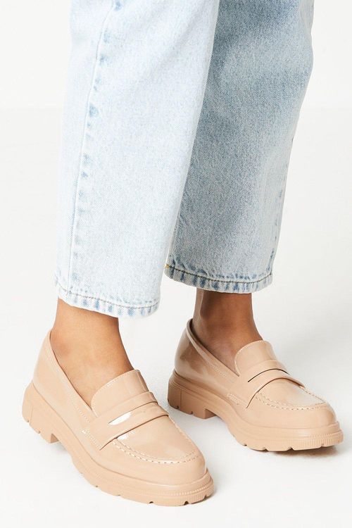 Womens Faith: Luana Patent Penny Chunky Loafers