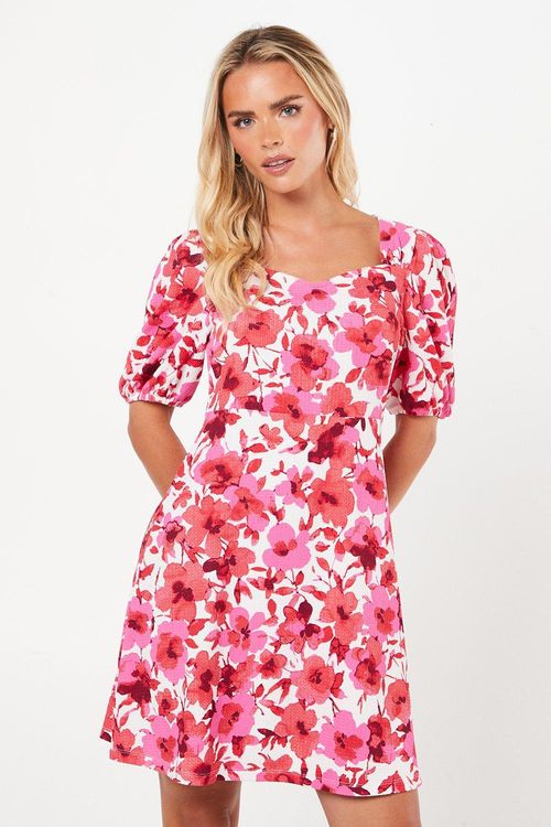 Womens Petite Pink Floral...