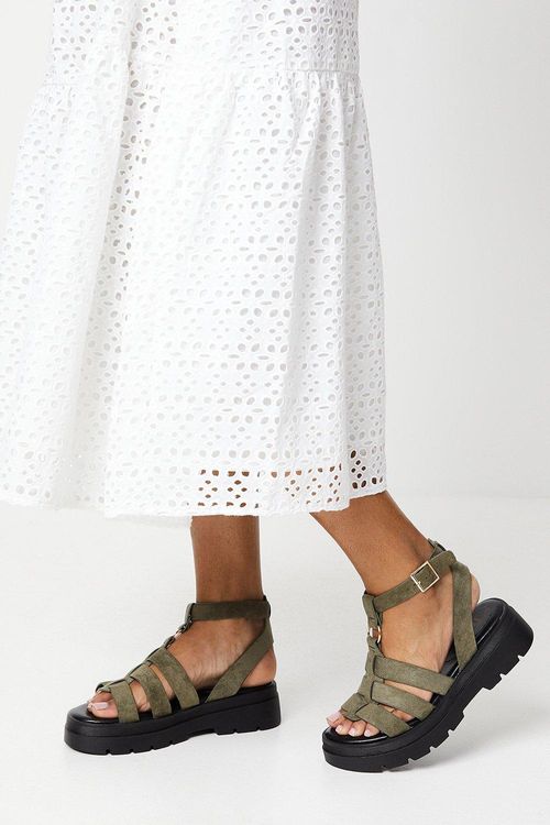 Womens Faith: Maxine Chunky Gladiator Sandals