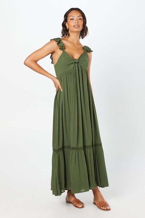 Womens Strappy Tiered Maxi...