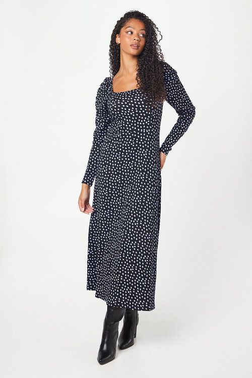 Womens Tall Navy Spot Square...