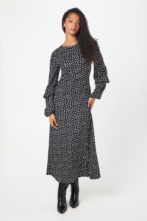 Womens Tall Mono Spot Ruffle...