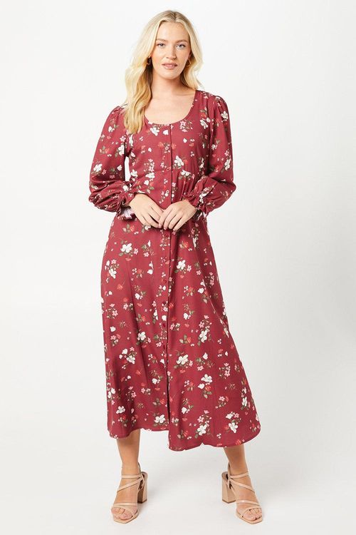 Womens Berry Floral Scoop...