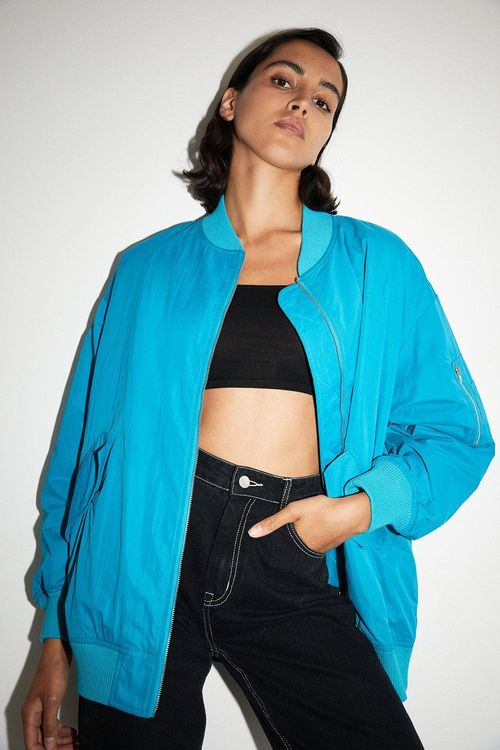 Womens Oversized Bomber...