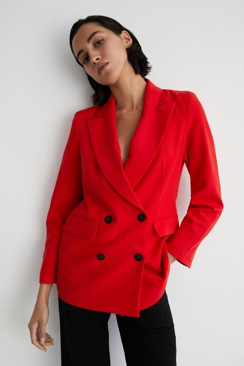 Womens Double Breasted Blazer...