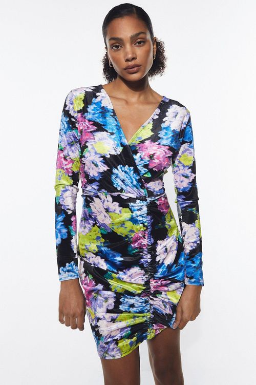 Womens Petite Floral Print...