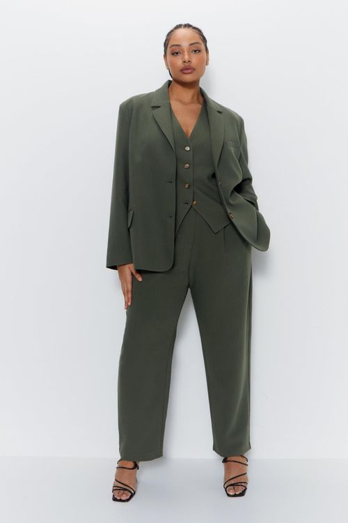 Womens Plus Tailored Single...