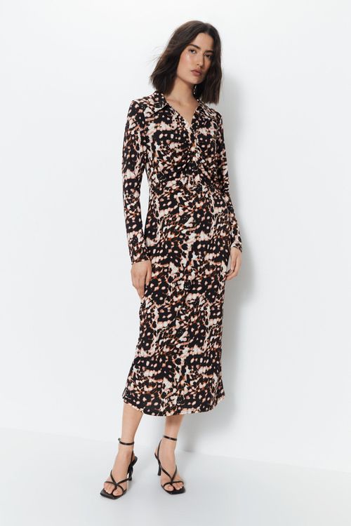 Womens Animal Printed Midi...