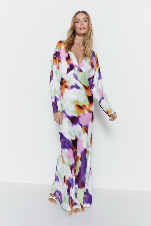 Womens Blurred Abstract Print...