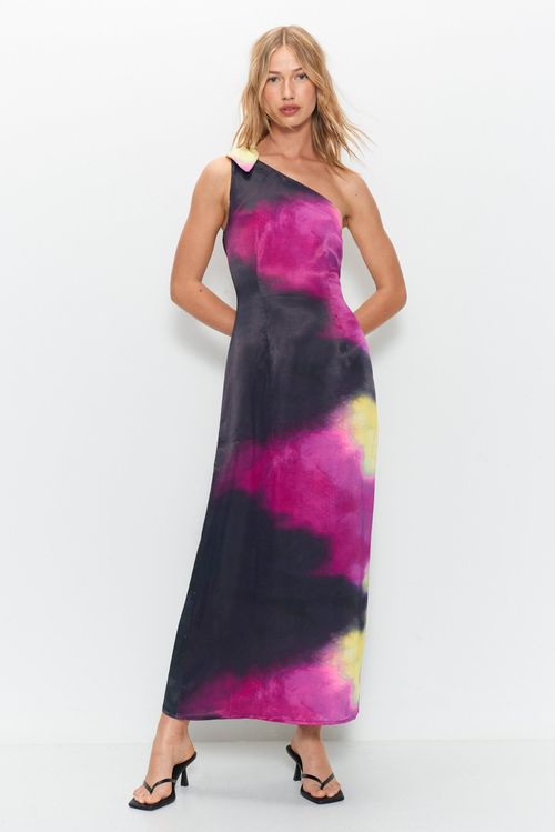 Womens Premium Satin Tie Dye...