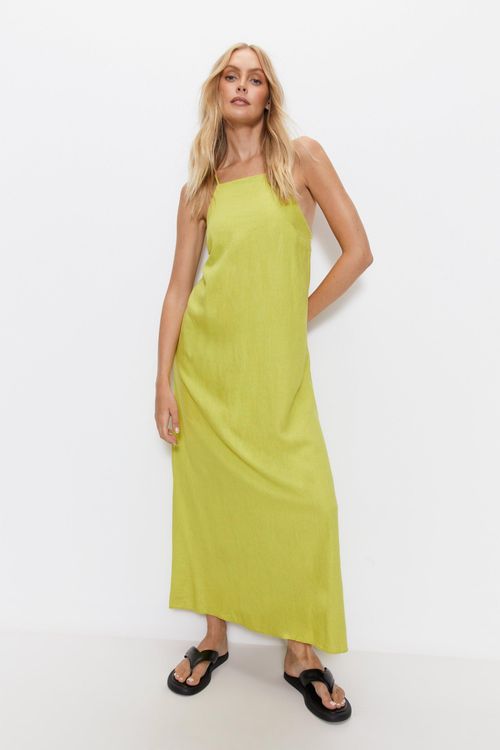 Womens Linen Strappy Maxi...