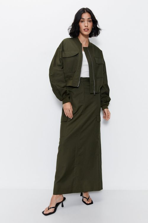 Womens Tailored Cargo Maxi...