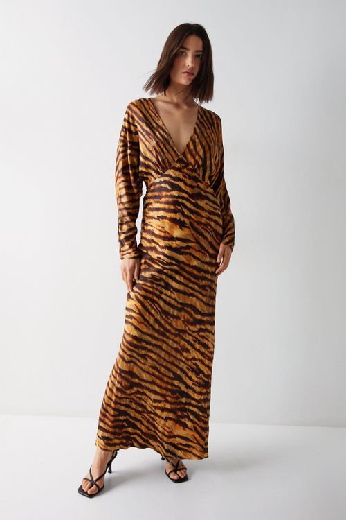 Womens Petite Animal Print...