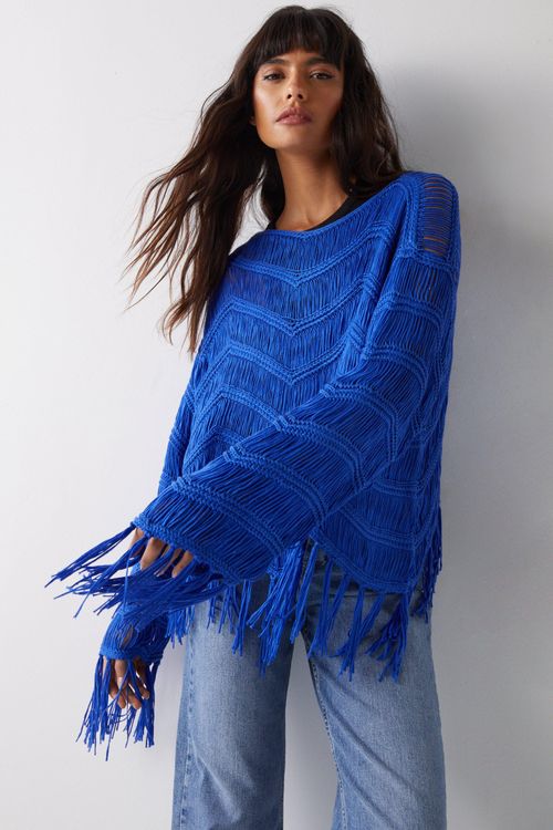 Womens Ladder Knit Oversized...