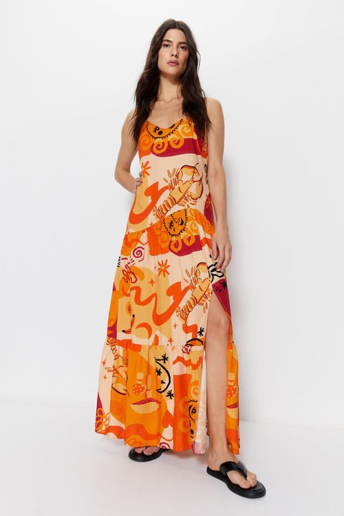 Womens Viscose Sun Abstract...