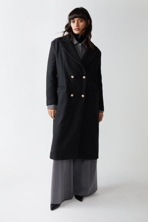 Womens Wool Look Double...