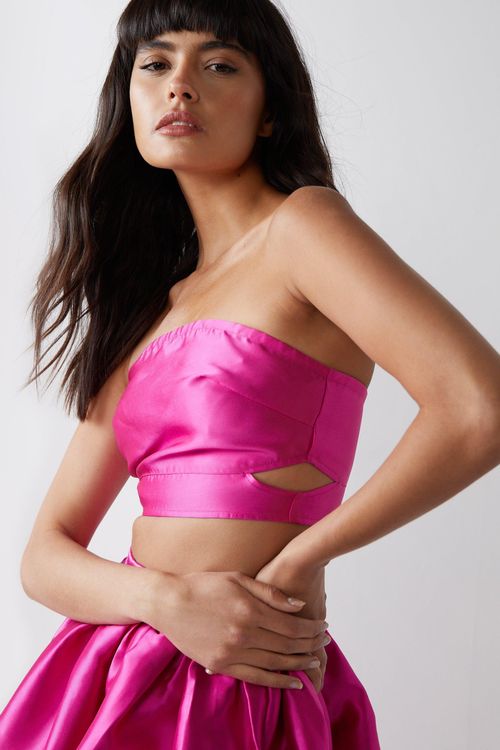 Womens Satin Twill Bandeau...