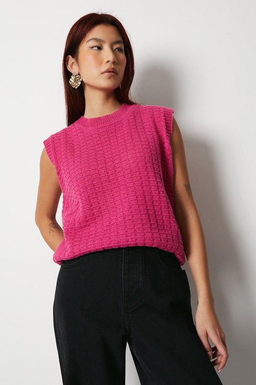 Womens Knitted Crew Neck Tank...
