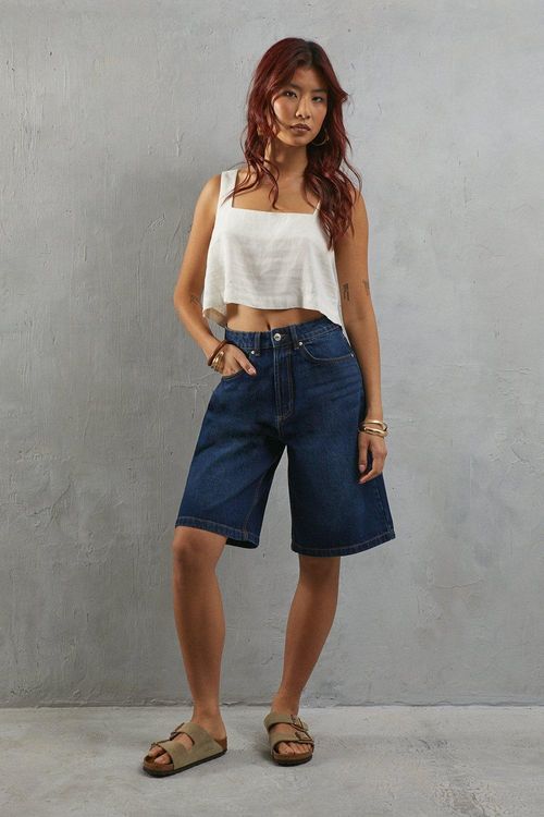 Womens Bermuda Denim Shorts