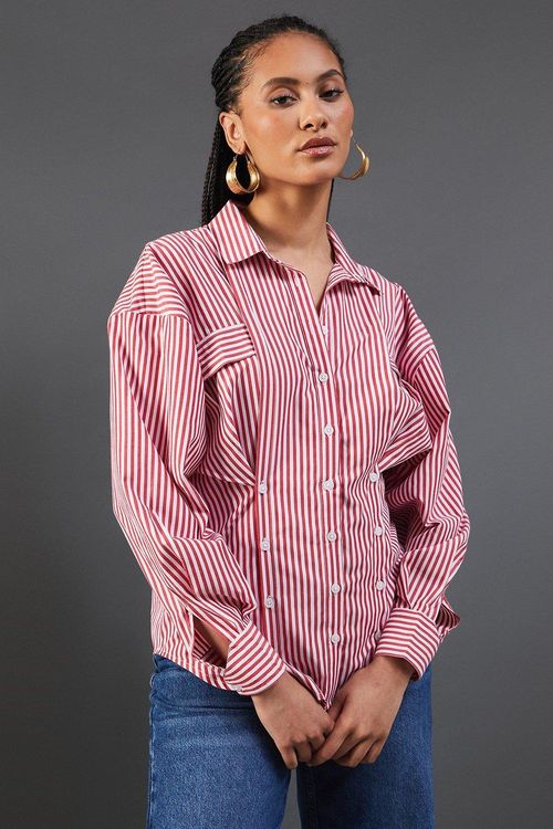 Womens Poplin Triple Placket...