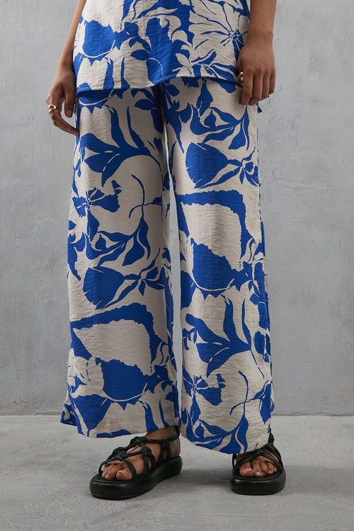 Womens Viscose Blue Floral...