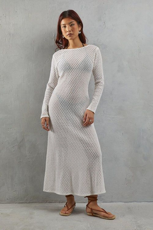 Womens Crochet Jersey Scoop...