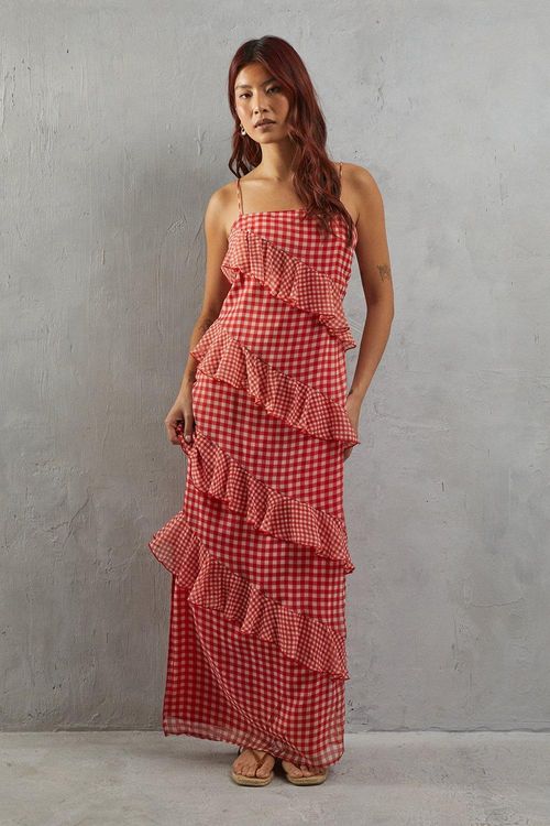 Womens Mixed Gingham Print...