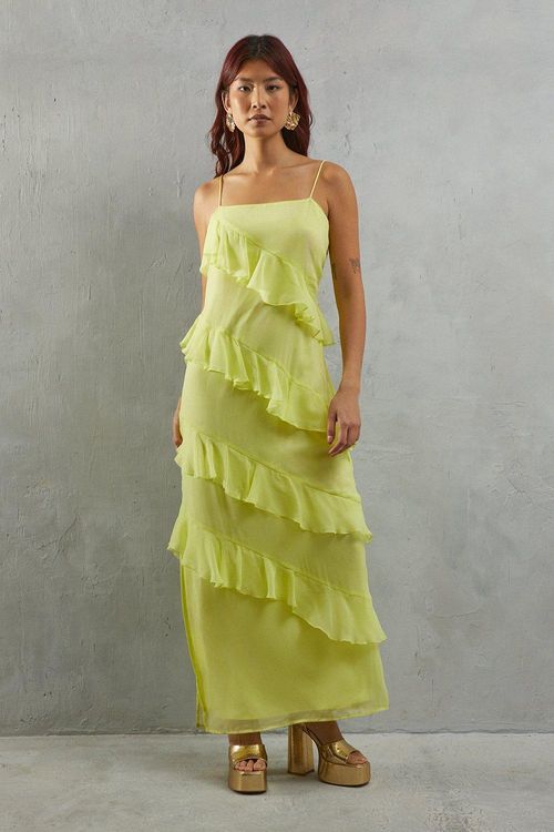 Womens Ruffle Strappy Slip...