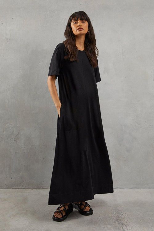 Womens Plain Trapeze Midi...