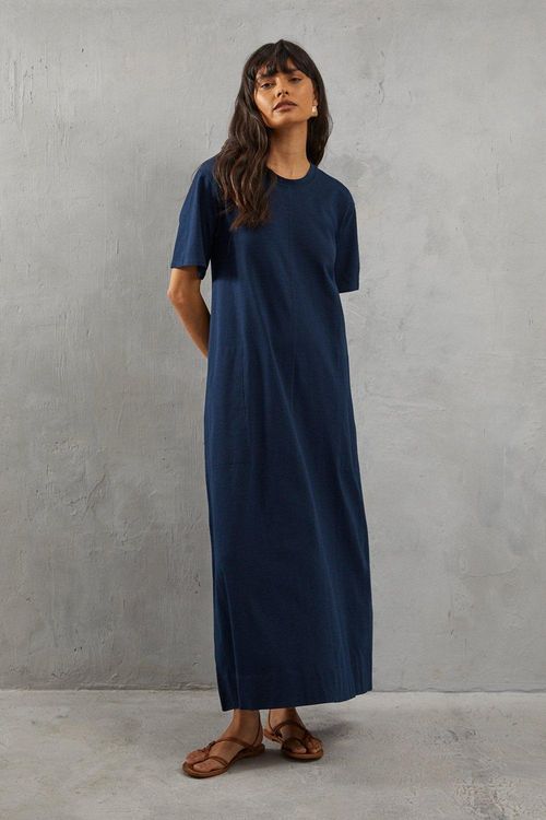 Womens Plain Trapeze Midi...