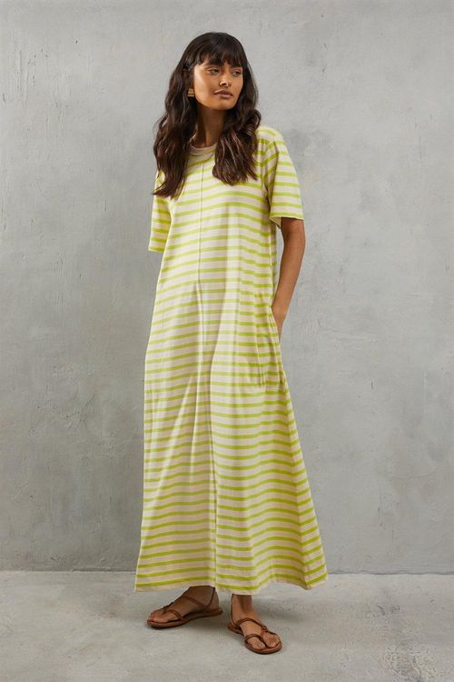 Womens Stripe Trapeze Midi...