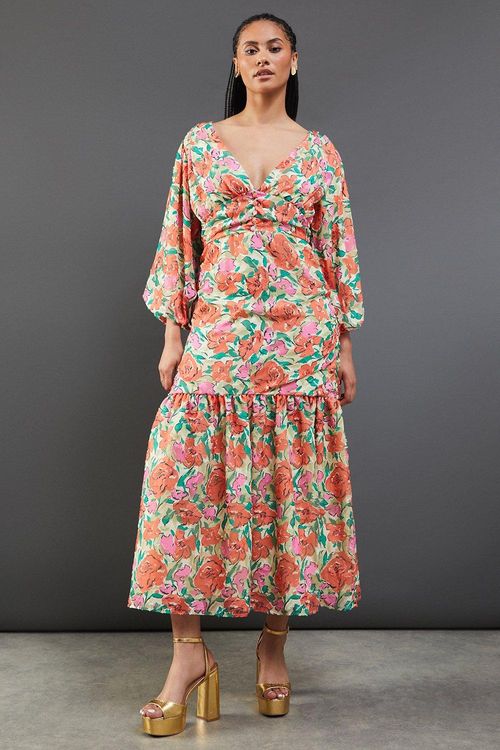 Womens Burnout Floral Chiffon...