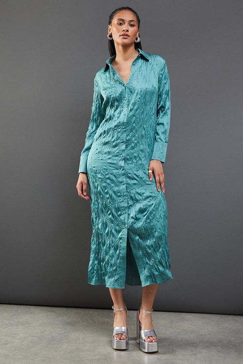 Womens Crinkle Satin...