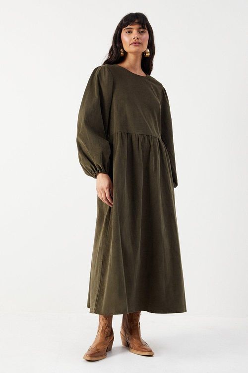 Womens Cord Tie Back Smock...