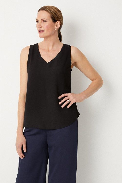 Womens Plain V Neck Cami Top