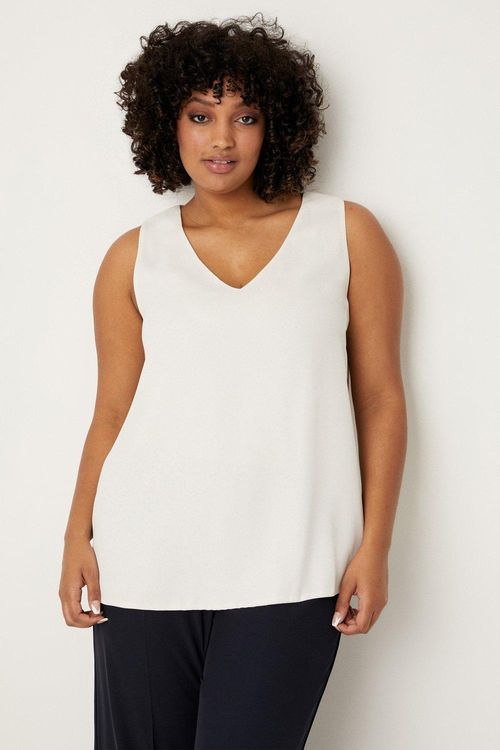 Womens Curve Plain V Neck...