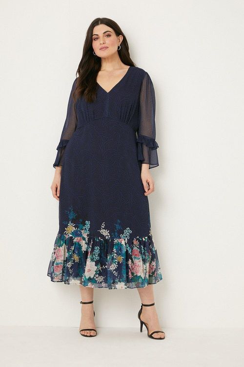 Womens Curve Navy Floral...