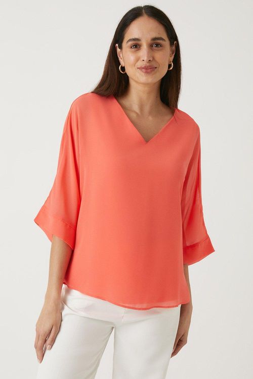 Womens V Neck Overlayer Top